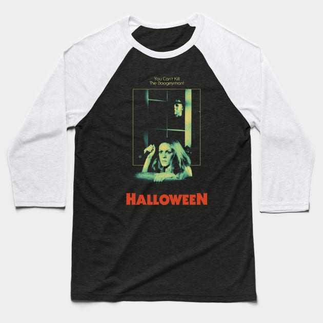 Halloween Movie Baseball T-Shirt by tngrdeadly